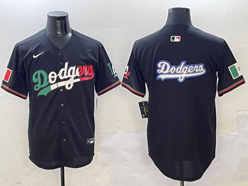 Men Los Angeles Dodgers Blank Black Mexico Second generation Nike 2025 MLB Jersey style 13->los angeles dodgers->MLB Jersey